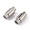 Smooth 304 Stainless Steel Magnetic Clasps with Glue-in Ends STAS-H048-4-2