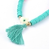 Handmade Polymer Clay Heishi Beads Stretch Bracelets BJEW-JB05079-01-3