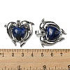 Dyed Natural Lapis Lazuli Heart Pendants G-M434-02P-23-3