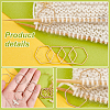 Brass with Alloy Bee & Hexagon Pendant Locking Stitch Markers HJEW-AB00058-4