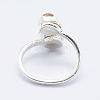 Adjustable Natural Mixed Stone Finger Rings RJEW-L079-H-S-3