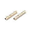Rack Plating Brass Straight Tube Beads KK-WH0061-03A-G-3
