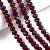 Electroplate Glass Beads Strands X1-EGLA-A034-T4mm-L21-4
