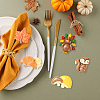 60Pcs 10 Styles Autumn Theme Resin Cabochons RESI-SC0006-37-6