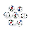 Mahjong Theme ABS Plastic Imitation Pearl Enamel Beads KY-G020-04D-3