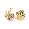 Brass Micro Pave Cubic Zirconia Pendants KK-K369-02G-01-2