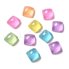 Transparent Resin Decoden Cabochons with Glitter Powder X-RESI-E053-08B-1