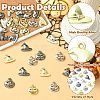 30Pcs 6 Styles Halloween Themes Alloy Pendants FIND-CJ0005-47-3