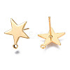 Brass Stud Earring Findings X-KK-S345-201-2