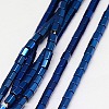 Electroplate Non-magnetic Synthetic Hematite Beads Strands G-J166-3x3mm-05-1