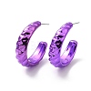 Twist Ring Acrylic Stud Earrings EJEW-P251-24-2