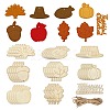 Thanksgiving Day Theme Unfinished Wood Cutouts WOOD-CJC0009-03-1