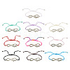 10Pcs 10 Color Alloy Infinity with Hope Link Bracelets Set for Men Women BJEW-TAC0008-02-9