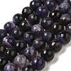 Natural Agate(Dyed & Heated) Beads Strands G-H066-B11-03-2