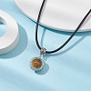 Tiger Eye Necklaces NJEW-MZ00027-03-2