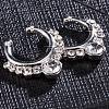 Personality Brass Cubic Zirconia Clip-on Nose Septum Rings AJEW-EE0002-001P-01-4