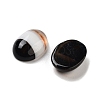 Natural Dyed & Heated Black Agate Cabochons G-G145-01B-31-2