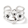 304 Stainless Steel Open Cuff Ring for Women RJEW-F166-01P-02-2