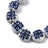 Handmade Blue and White Porcelain Beads Strands PORC-I027-15B-3