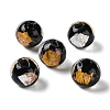 Handmade Gold & Silver Foil Lampwork Beads GLAA-G107-07B-09-2