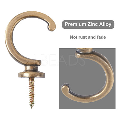 16Pcs 2 Style Zinc Alloy Hook Hanger FIND-SW0001-04AB-1