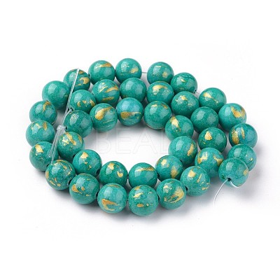 Natural Mashan Jade Beads Strands G-F670-A01-8mm-1