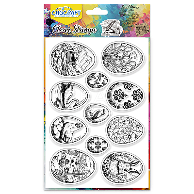 PVC Plastic Clear Stamps DIY-WH0618-0323-1