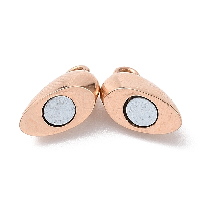 Ion Plating(IP) 316 Surgical Stainless Steel Magnetic Clasps Hand Polished STAS-C076-02RG-1