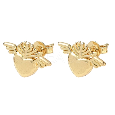 Brass Stud Earrings KK-CBA30C7-07G-1