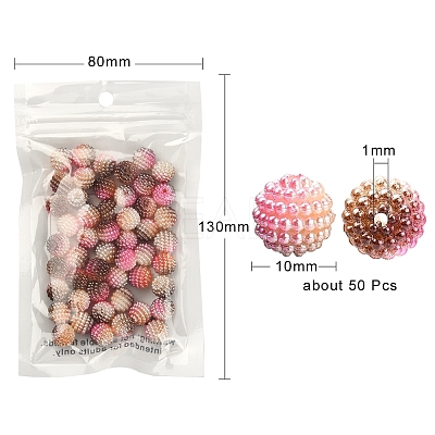 50Pcs Imitation Pearl Acrylic Beads OACR-YW0001-11C-1