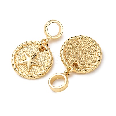 Brass European Dangle Charms KK-H278-01G-05-1