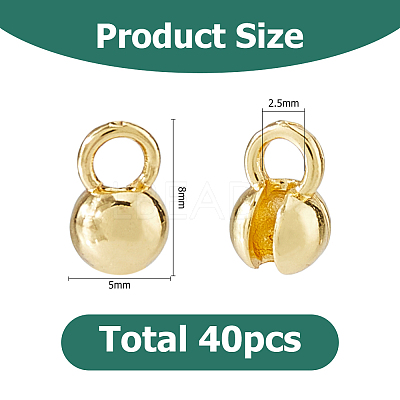 Brass Bead Tips KK-WH0108-57-1