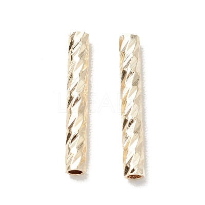Rack Plating Brass Straight Tube Beads KK-WH0061-03A-G-1