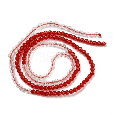 Transparent Gradient Color Glass Beads Strands LS-GLAA-H021-01A-37-1
