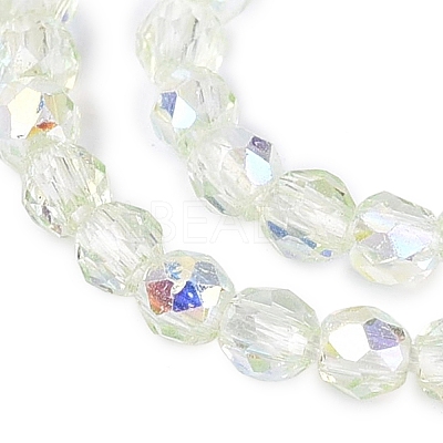 Transparent Glass Beads Strands EGLA-N028-01A-A07-1