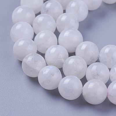 Natural Rainbow Moonstone Beads Strands G-G970-37-8mm-1