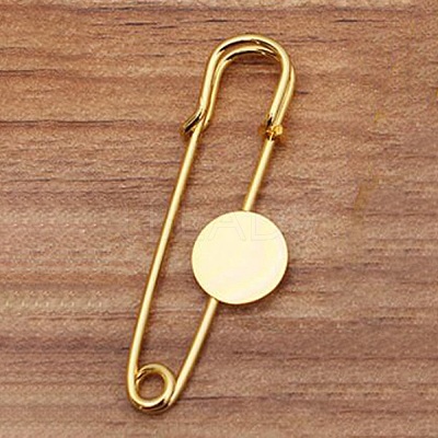 Brass Safety Pins Brooch Findings KK-WH0081-92A-G-1