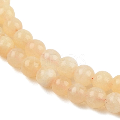 Natural Yellow Calcite Beads Strands G-C251-A01-6mm-1