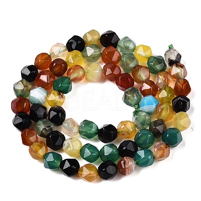 Natural Agate(Dyed) Beads Strands G-T138-221B-1