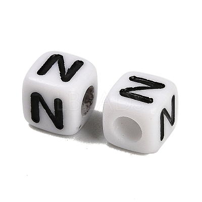 Opaque Acrylic Beads OACR-S076-01N-1