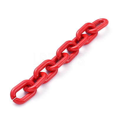 Handmade Opaque Acrylic Cable Chain AJEW-JB00574-01-1