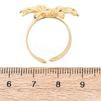 Brass Cuff Open Rings RJEW-Z129-02G-01-1