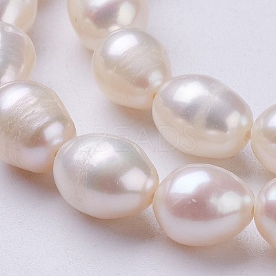 Natural Cultured Freshwater Pearl Beads Strands PEAR-P002-55-01-1