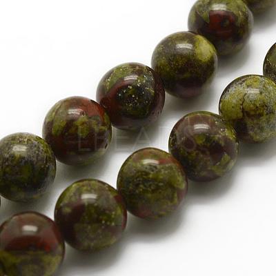 Natural Dragon Blood Beads Strands G-K194-4mm-03-1