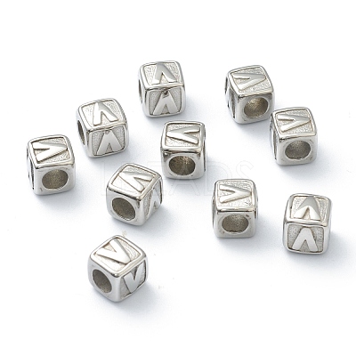 Tarnish Resistant 304 Stainless Steel European Beads STAS-H145-01V-P-1