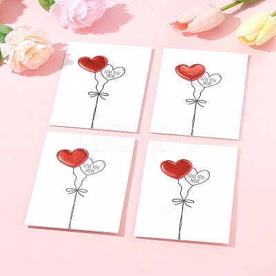4Pcs Kraft Paper Greeting Cards AJEW-FS0001-30B-1