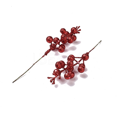 Plastic Imitation Fruit Stem Accessories DIY-B048-02C-1