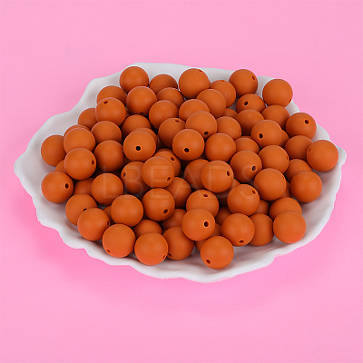 Round Silicone Focal Beads SI-JX0046A-73-1
