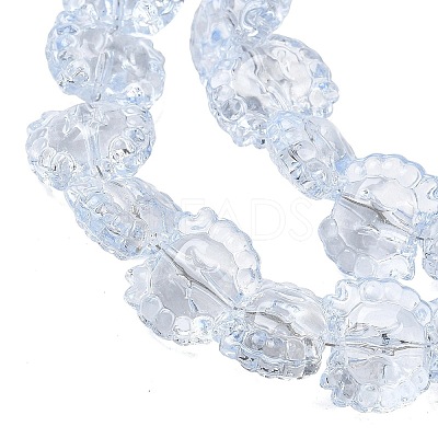Electroplate Baking Paint Transparent Glass Beads Strands GL-CBA17FF-02F-1