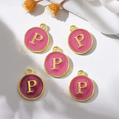 Golden Plated Alloy Enamel Charms X-ENAM-S118-08P-1
